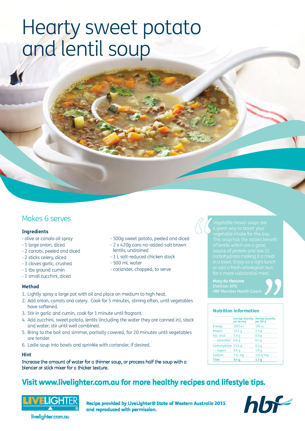 Hearty Sweet Potato And Lentil Soup Recipe